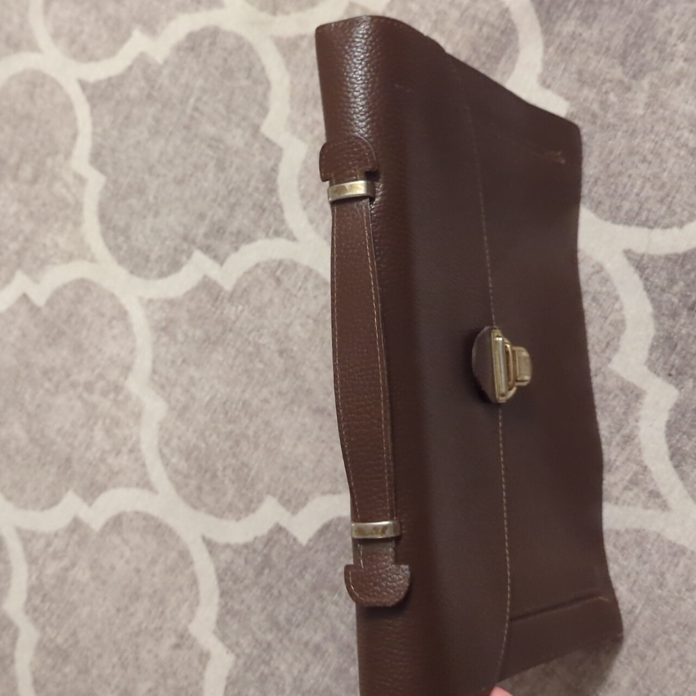 Vintage Brown Leather Briefcase - Picture 3 of 9